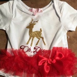 POPATU TUTU NWOT AUTHENTIC ‘OH DEER’ FESTIVE WITH TUTU ONSIES